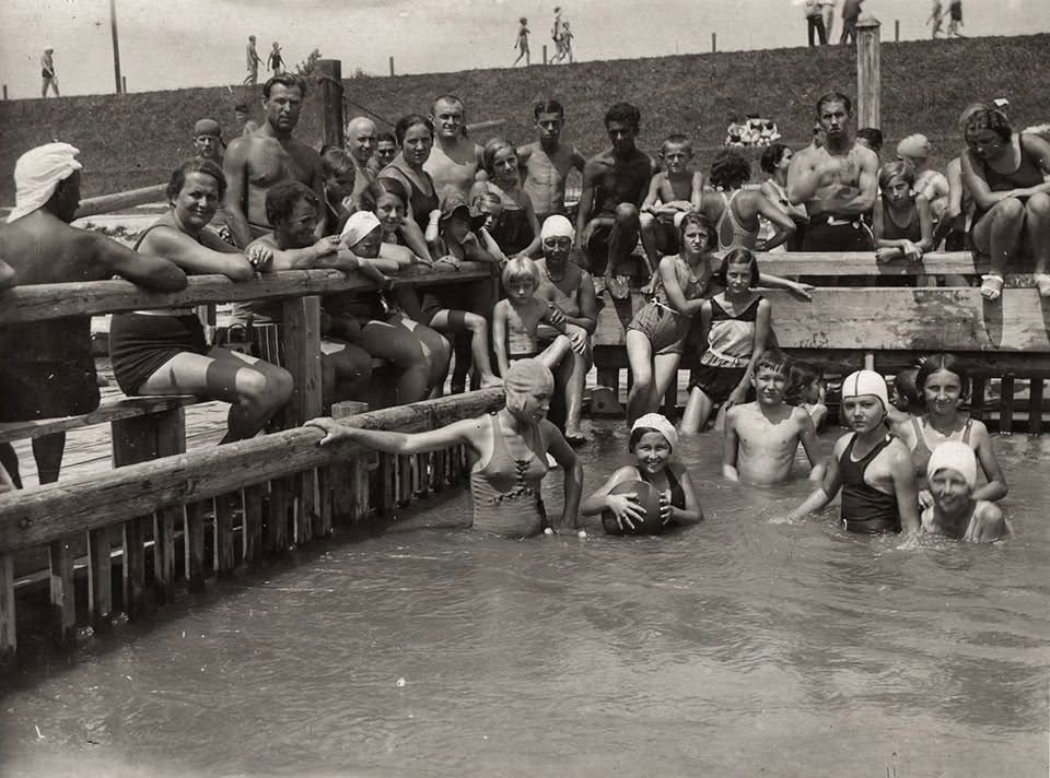 Gradsko kupalište na Savi 1930. godine, bazen